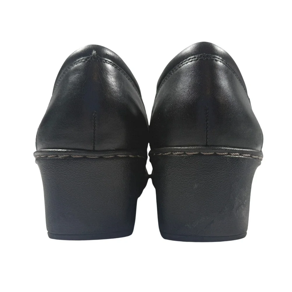 Cobb Hill Black Leather Loafer Slip On Grunge Goth Office Preppy Womens‎ 10N